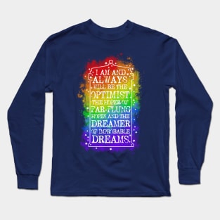 Rainbow Tardis Typography Long Sleeve T-Shirt